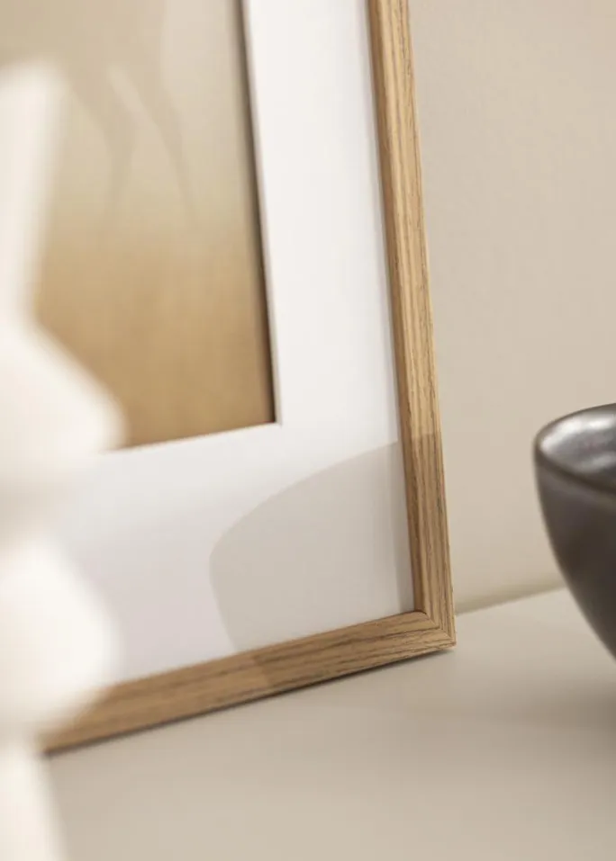 Ramme Edsbyn Teak 45x60 cm - Passepartout Hvid 12x18 inches