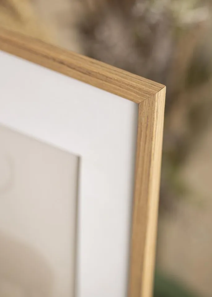 Ramme Edsbyn Teak 45x60 cm - Passepartout Hvid 12x18 inches