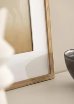 Ramme Edsbyn Teak 50x60 cm - Passepartout Hvid 37x46 cm