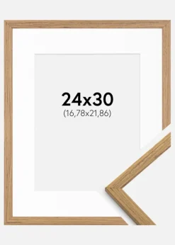 Ramme Edsbyn Teak 24x30 cm - Passepartout Hvid 7x9 inches
