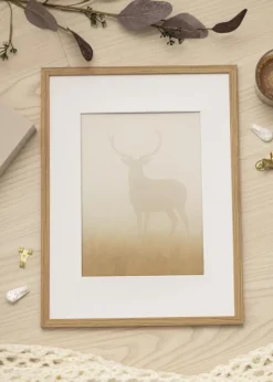 Ramme Edsbyn Teak 24x30 cm - Passepartout Hvid 7x9 inches