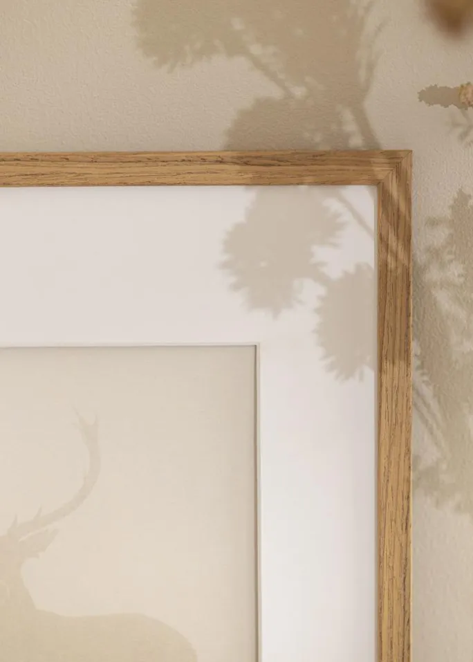 Ramme Edsbyn Teak 45x60 cm - Passepartout Hvid 35x50 cm