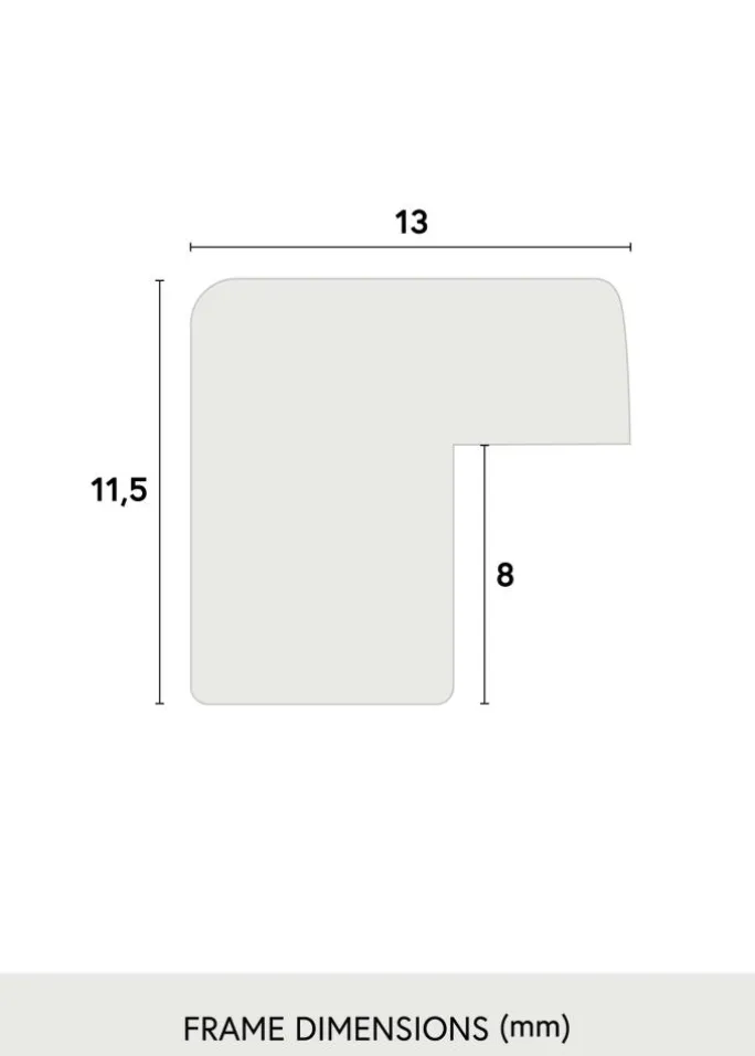 Ramme Edsbyn Teak 45x60 cm - Passepartout Hvid 35x50 cm