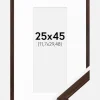 Ramme Edsbyn Valnød 25x45 cm - Passepartout Hvid 5x12 inches