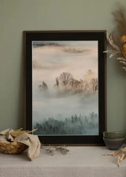 Ramme Edsbyn Valnød 40x60 cm - Passepartout Sort 32,9x48,3 cm (A3+)