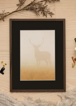 Ramme Edsbyn Valnød 40x60 cm - Passepartout Sort 32,9x48,3 cm (A3+)