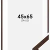 Ramme Edsbyn Valnød 45x65 cm - Passepartout Hvid 35x56 cm