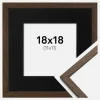 Ramme Edsbyn Valnød 18x18 cm - Passepartout Sort 12x12 cm