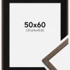 Ramme Edsbyn Valnød 50x60 cm - Passepartout Sort 16x20 inches