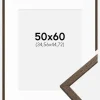 Ramme Edsbyn Valnød 50x60 cm - Passepartout Hvid 14x18 inches