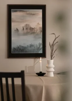 Ramme Edsbyn Valnød 40x50 cm - Passepartout Sort 28x35 cm