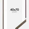 Ramme Edsbyn Valnød 40x70 cm - Passepartout Hvid 28x58 cm