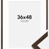 Ramme Edsbyn Valnød 36x48 cm - Passepartout Hvid 27x39 cm