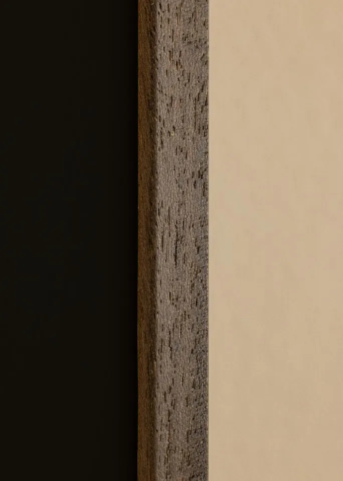 Ramme Edsbyn Valnød 13x18 cm - Passepartout Sort 9x13 cm