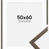 Ramme Edsbyn Valnød 50x60 cm - Passepartout Hvid 16x20 inches