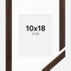 Ramme Edsbyn Valnød 10x18 cm - Passepartout Hvid 8x10 cm