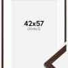 Ramme Edsbyn Valnød 42x57 cm - Passepartout Hvid 32x47,5 cm