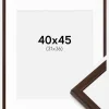 Ramme Edsbyn Valnød 40x45 cm - Passepartout Hvid 32x37 cm