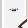 Ramme Edsbyn Valnød 42x57 cm - Passepartout Hvid 32x46 cm
