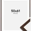 Ramme Edsbyn Valnød 50x61 cm - Passepartout Hvid 42x52 cm