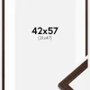 Ramme Edsbyn Valnød 42x57 cm - Passepartout Hvid 32x48 cm