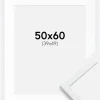 Ramme Edsbyn Warm White 50x60 cm - Passepartout Hvid 40x50 cm