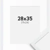 Ramme Edsbyn Warm White 28x35 cm - Passepartout Hvid 20x25 cm