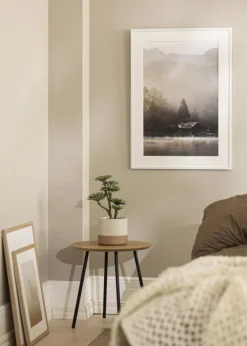 Ramme Edsbyn Warm White 50x50 cm - Passepartout Hvid 35x35 cm