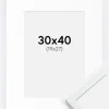 Ramme Edsbyn Warm White 30x40 cm - Passepartout Hvid 20x28 cm
