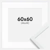 Ramme Edsbyn Warm White 60x60 cm - Passepartout Hvid 45x45 cm