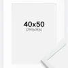 Ramme Edsbyn Warm White 40x50 cm - Passepartout Hvid 12x16 inches