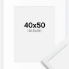 Ramme Edsbyn Warm White 40x50 cm - Passepartout Hvid 27,5x37 cm