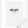 Ramme Edsbyn Warm White 45x60 cm - Passepartout Hvid 30x45 cm