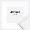 Ramme Edsbyn Warm White 40x40 cm - Passepartout Hvid 25x25 cm