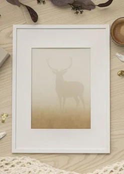 Ramme Edsbyn Warm White 45x60 cm - Passepartout Hvid 32x45 cm