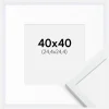 Ramme Edsbyn Warm White 40x40 cm - Passepartout Hvid 10x10 inches