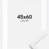 Ramme Edsbyn Warm White 45x60 cm - Passepartout Hvid 35x50 cm