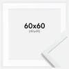 Ramme Edsbyn Warm White 60x60 cm - Passepartout Hvid 50x50 cm