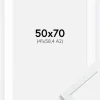 Ramme Edsbyn Warm White 50x70 cm - Passepartout Hvid 42x59,4 cm (A2)