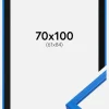 Ramme E-Line Blå 70x100 cm - Passepartout Sort 62x85 cm