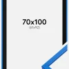 Ramme E-Line Blå 70x100 cm - Passepartout Sort 62x93 cm