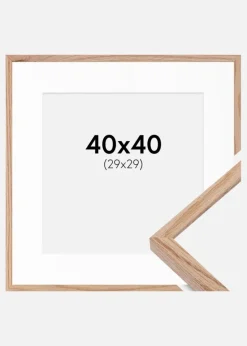 Ramme E-Line Eg 40x40 cm - Passepartout Hvid 30x30 cm