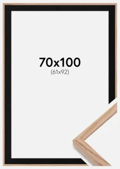 Ramme E-Line Eg 70x100 cm - Passepartout Sort 62x93 cm