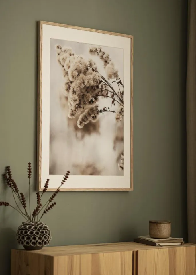 Ramme E-Line Eg 70x100 cm - Passepartout Hvid 24x36 inches