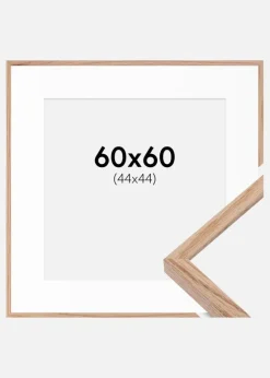 Ramme E-Line Eg 60x60 cm - Passepartout Hvid 45x45 cm