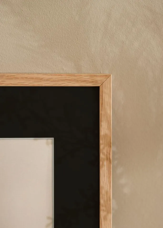 Ramme E-Line Eg 40x40 cm - Passepartout Sort 10x10 inches