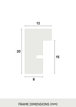 Ramme E-Line Eg 40x50 cm - Passepartout Sort 29,7x42 cm (A3)