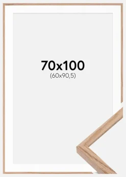 Ramme E-Line Eg 70x100 cm - Passepartout Hvid 61x91,5 cm