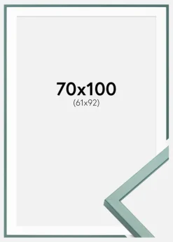 Ramme E-Line Grøn 70x100 cm - Passepartout Hvid 62x93 cm