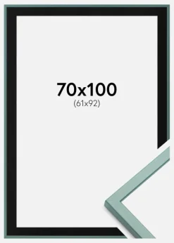 Ramme E-Line Grøn 70x100 cm - Passepartout Sort 62x93 cm
